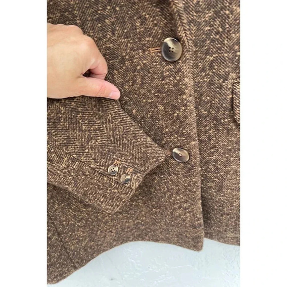 Old Navy Womens Long Sleeve Notch Collared Oversized Suit Blazer Brown Sz 2XL - Picture 9 of 16